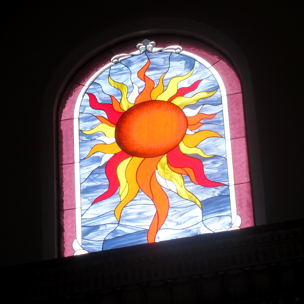 Stained glass window, St. Elizabeth Church, Oakland