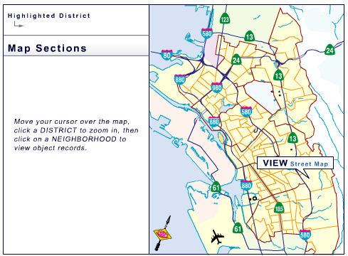 Oakland neigborhood map